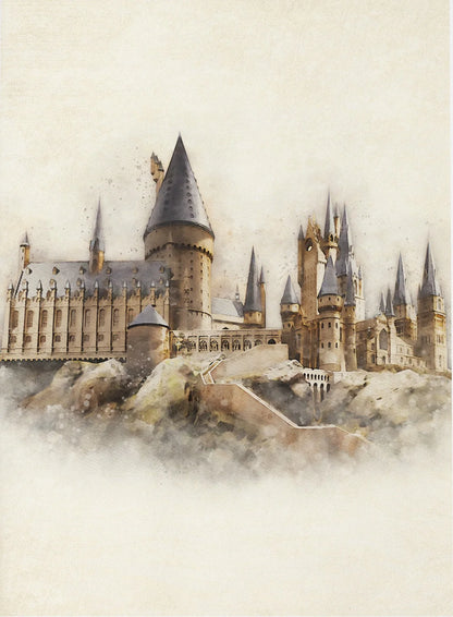 Wizard Inspired H-Hogwarts Poster Owl Magical School Castle Pumpkin House Canvas Painting Nursery Wall Art Kids Room Home Decor