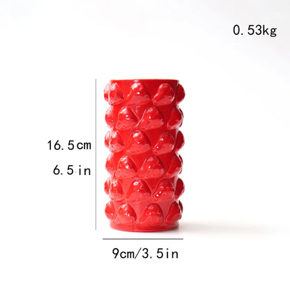 Lovely Ceramic Vase Creative Cartoon Fruit Lemon Strawberry Decorative Vases Flower Vase for Home Living Room Office Decor