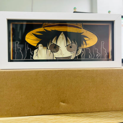 3d Anime LED Light Box One Piece Zoro Gear Fifth Sun God Luffy Action Figure Toys Room Decoration Table Lamp Kids Birthday Gift