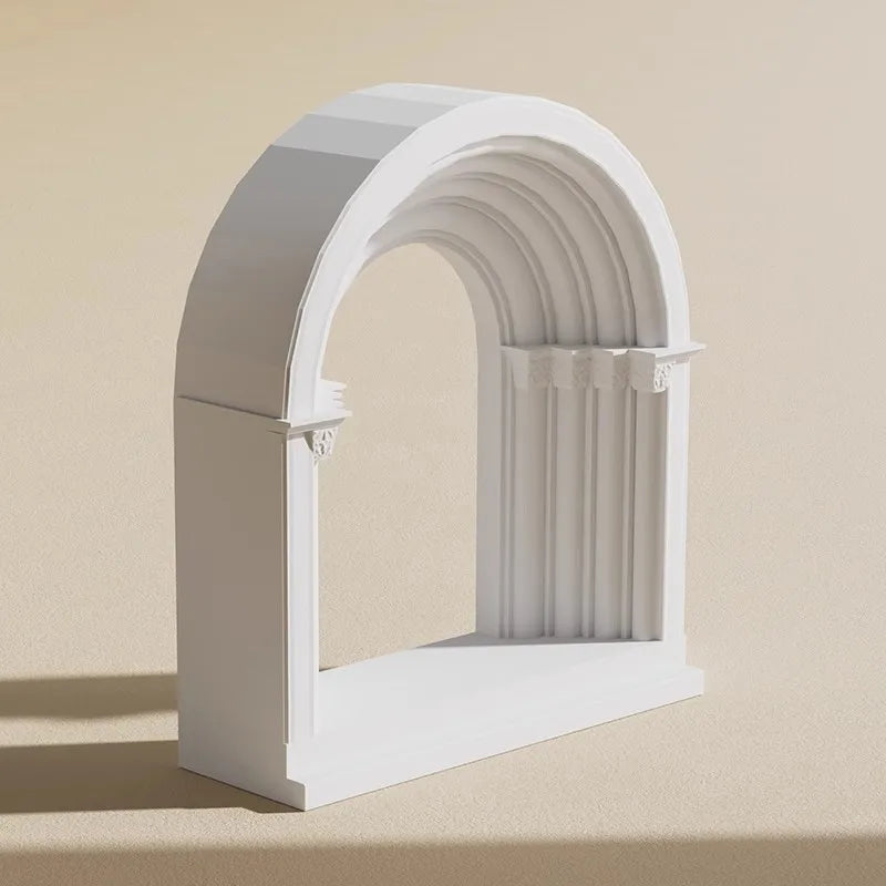 Roman Arch Plaster Relief Sculpture Art Decor Coffee Table Display for Nordic Home Decor Aesthetic Cultural Collectible Statue