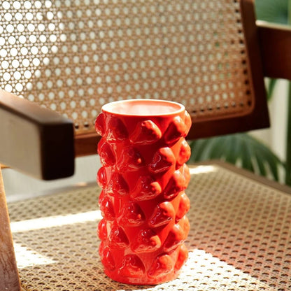 Lovely Ceramic Vase Creative Cartoon Fruit Lemon Strawberry Decorative Vases Flower Vase for Home Living Room Office Decor