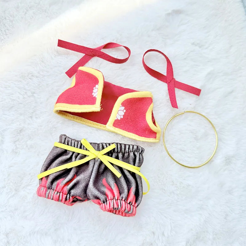 Clothes For Labubu 17cm II Idol Dolls Sitting Party The Monster Outfit Accessories Clothing DIY Gift Nezha Qiankun Circle FF13A