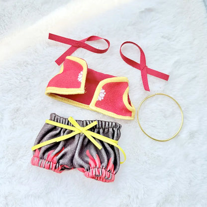 Clothes For Labubu 17cm II Idol Dolls Sitting Party The Monster Outfit Accessories Clothing DIY Gift Nezha Qiankun Circle FF13A