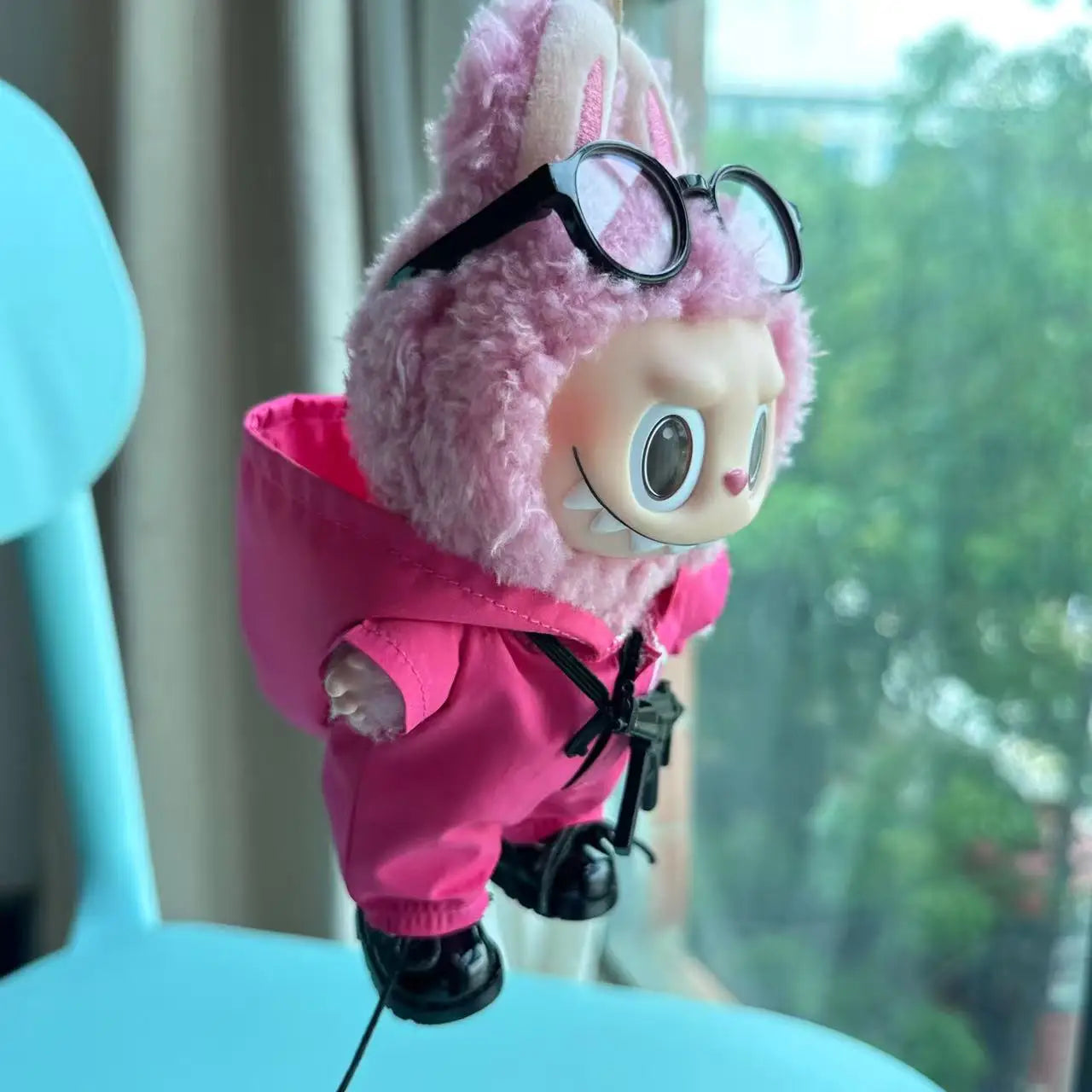 Clothes For Labubu 17cm Mp5 Outfit Accessories for The Monster Korea Kpop Lafufu Idol V1 V2 V3 Commando Jacket Clothing Pendant