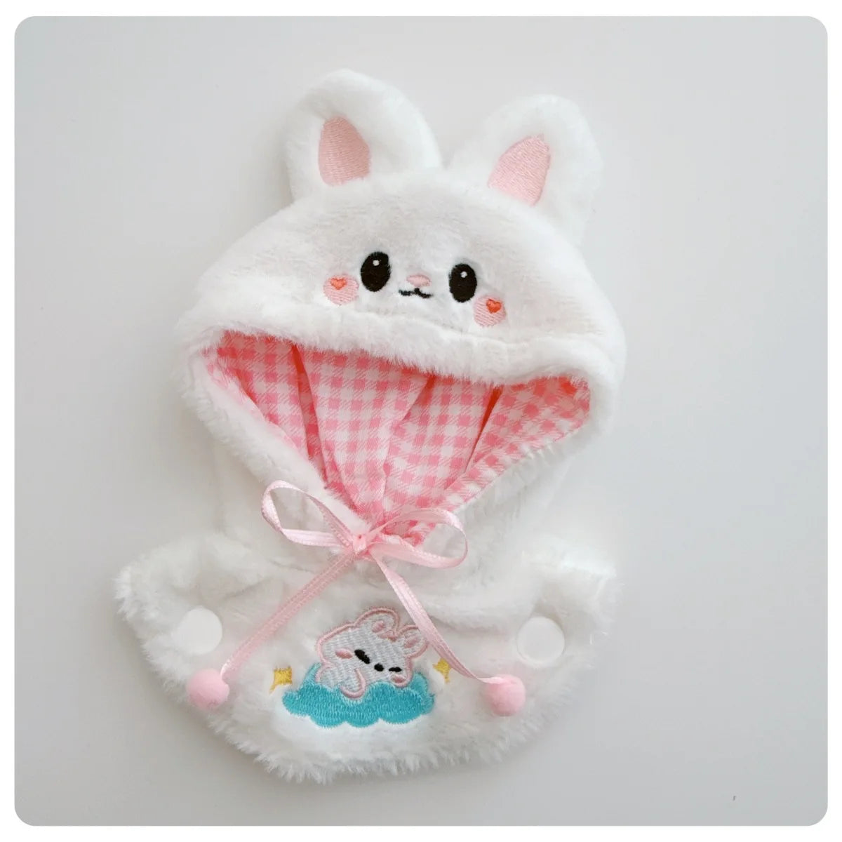 Cute Doll Accessories Clothes Onesie For 17cm Labubu V1V2 Melody Mini Dolls Clothing Kids Gift Bags For  Hairy Rabbit Bodysuit
