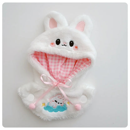 Cute Doll Accessories Clothes Onesie For 17cm Labubu V1V2 Melody Mini Dolls Clothing Kids Gift Bags For  Hairy Rabbit Bodysuit