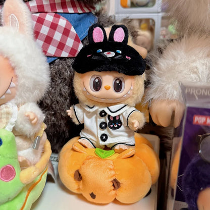 New 17cm Lafufu V1 V2 Clothes For Parties Cute Eye Masks Macaron Lafufu Doll Pajamas Clothes Cute Xmas Birthday Gifts