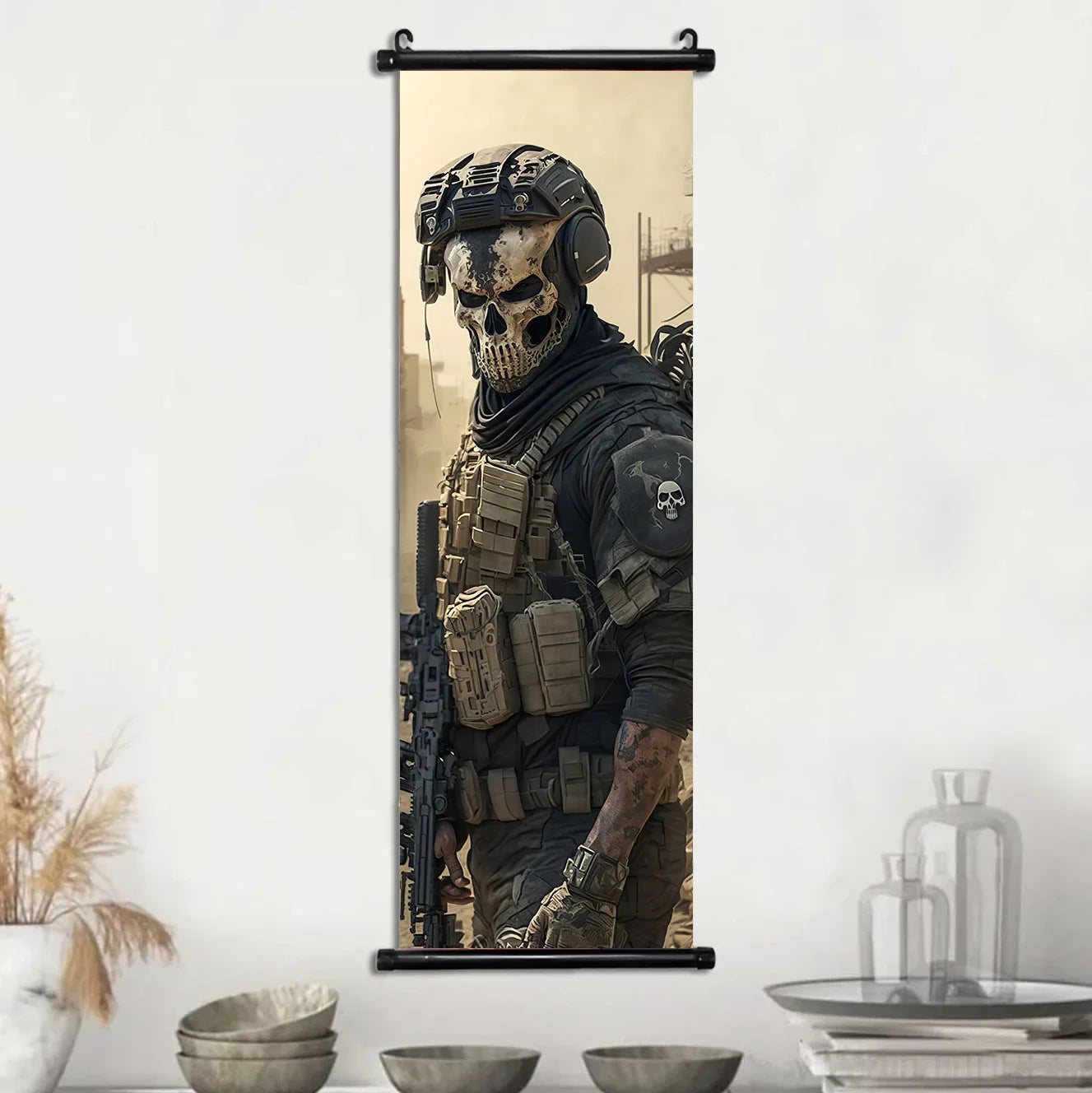 HD Hanging Scroll Call Of Duty Painting Modern Wall Artwork Simon Riley Picture Print Canvas Game Poster Home Decor Living Room