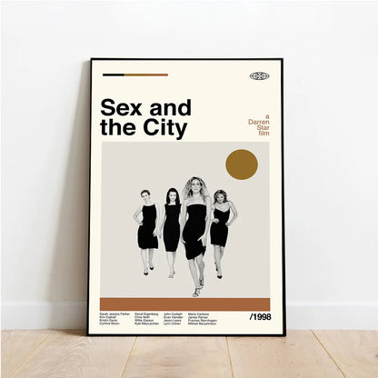 Poster Prints New Gifts Idea Sex and The City 1998 Romance Movie Wall Art Picture Canvas Painting Living Room Home Decor Cuadros