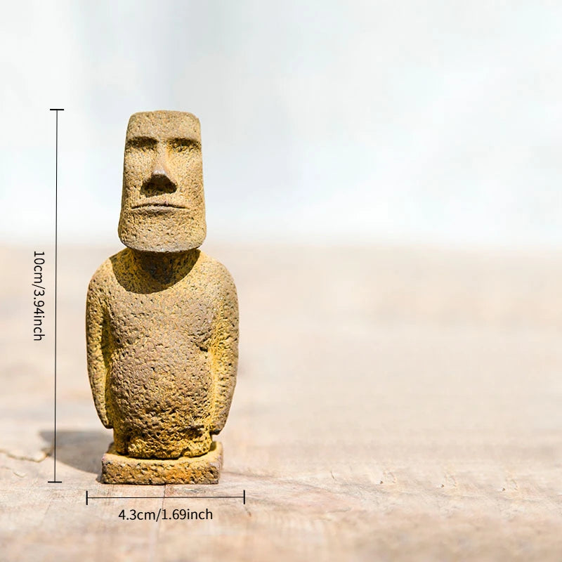 Nordic Style Creative Character Stone Statue Handicrafts Handmade Ornaments Study Tea Pet Imitation Cast Iron Home Decoration