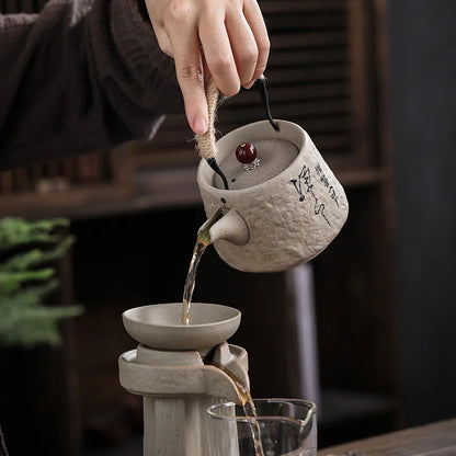 Ceramic Pot Retro Japanese Kungfu Teapot Coffee Teapot for Tea in Cup Puer Tea Brewing Kettle Yixing Clay Kettle Teeware Teware