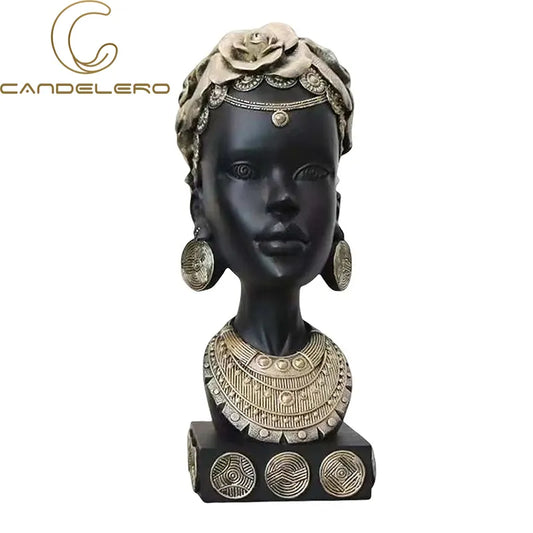 Art Sculptures And Statuettes Home Decor Decorative Statue For Living Room Figures For Decoration Table Desk African Black Women
