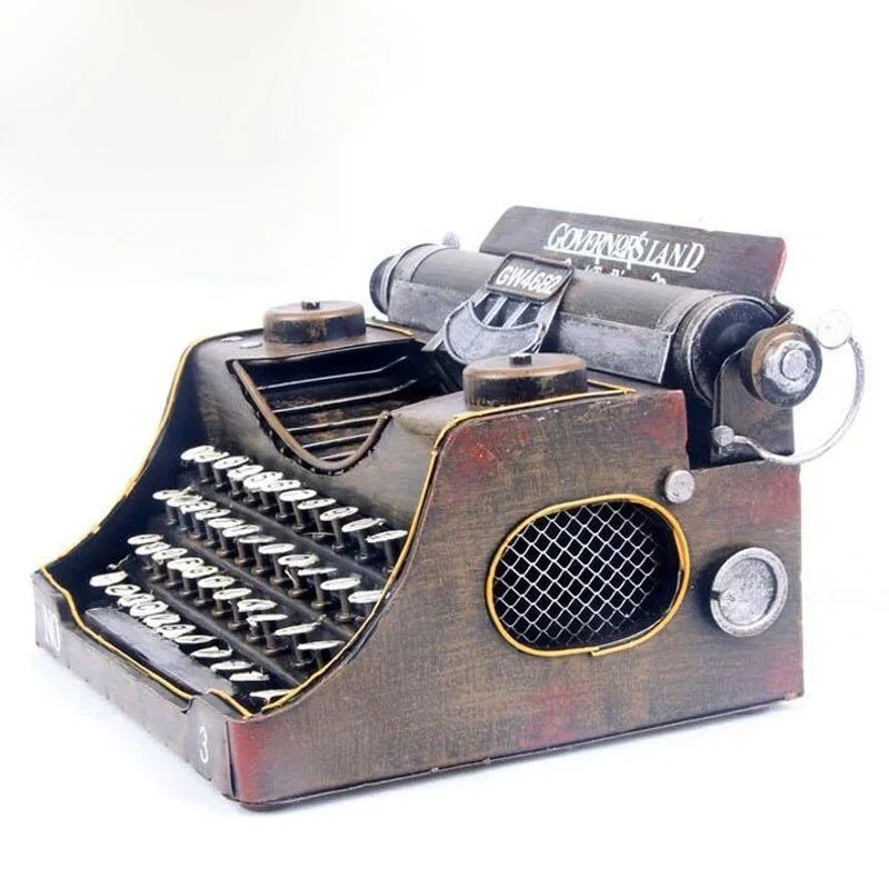 Retro Typewriter Decoration Creative Cafe Bar Decor Accessories Home Furnishing Iron Crafts