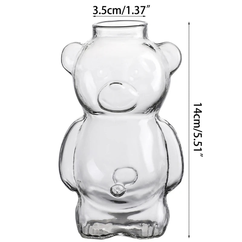 Bear Shaped Cocktail Glass Cup Novelty Drinking Glasses Juice Wine Glass Transparent Beer Drinks Glassware for Homes Bar
