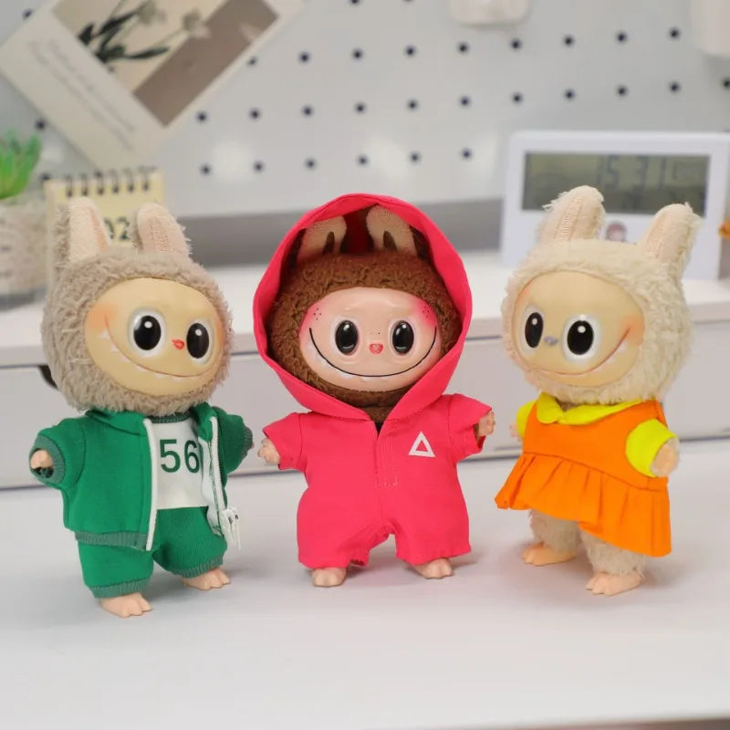 For Labubu Clothes Mp5 Outfit Accessories for The Monster Korea Kpop Lafufu Idol V1 V2 V3 Commando Jacket Clothing Pendant gifts