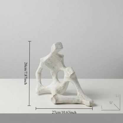 Creative Abstract Figure Statue Home Decor Nordic Modern Decorative Figurines For Interior Creative Office Living Decoration