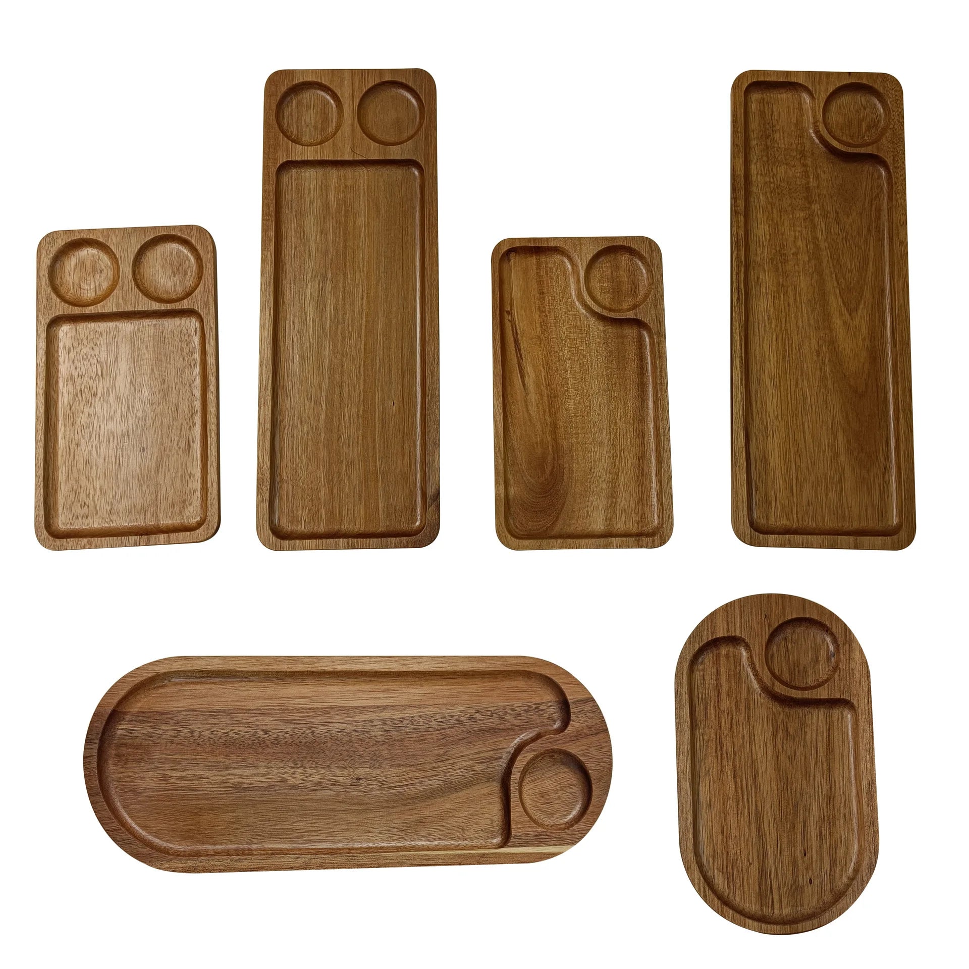 Creative wooden tray for household rectangular oval bread, dessert, fruit plate, cake, and meal plate restaurant trays