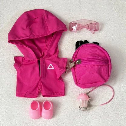 Clothes for Labubu Jackets 17cm Outfit Accessories for The Monster Korea Kpop Idol V1/V3 Commando Jacket Clothing Pendant Mp5