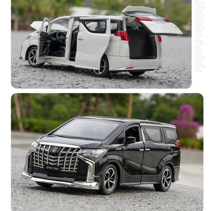 1:32 Alphard Tundra Pickup Alloy Toys Cars Models Diecasts Model SUV Vehicles with Light Sound Pull Back Car Toy for Child Gifts