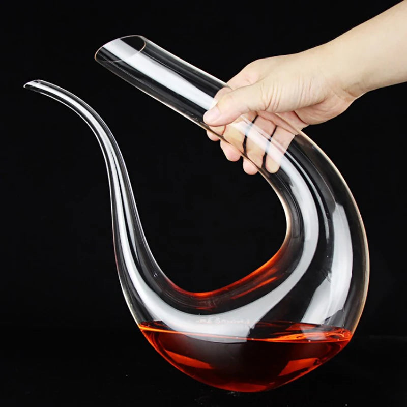 Crystal U-shaped Wine Decanter Gift Box Swan Decanter Creative Wine Separator High Quality Lead-free Crystal Glass Material