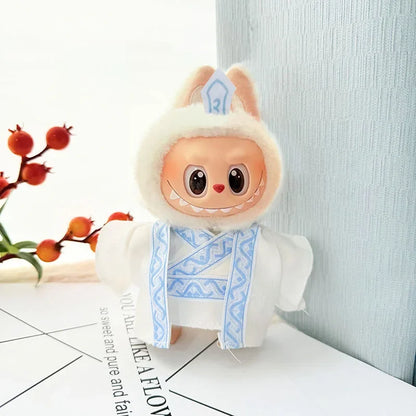 Clothes For Labubu 17cm II Idol Dolls Sitting Party The Monster Outfit Accessories Clothing DIY Gift Nezha Qiankun Circle FF13A