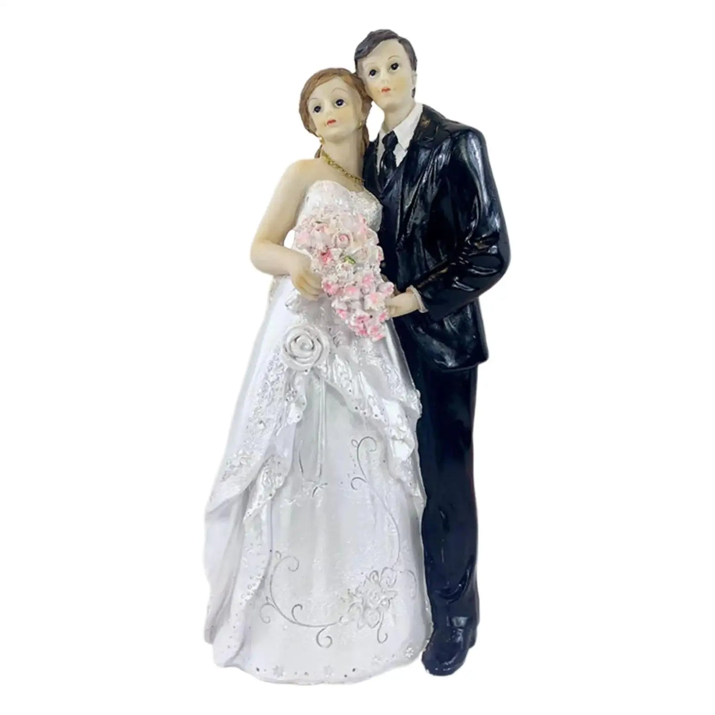 Elegant Wedding Cake Toppers Bride and Groom Resin Figurine for  Wedding Cake Topper Bride Groom Couple Figurine Decoration