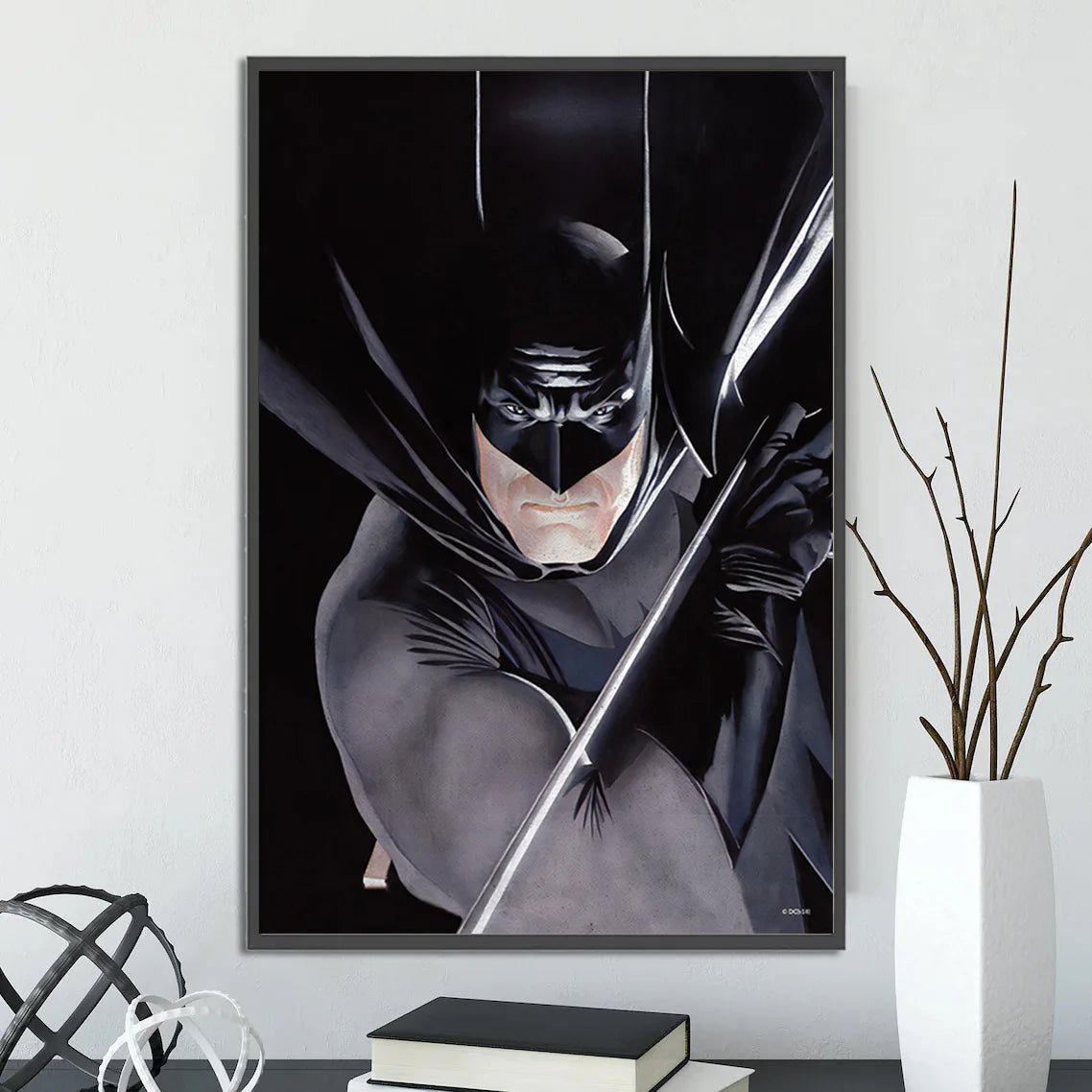 DC Heroes Ross Edition Superman Self-adhesive Poster Movie Wallpaper Figures Home Decoration Painting Wall Art Bedroom Cartoons