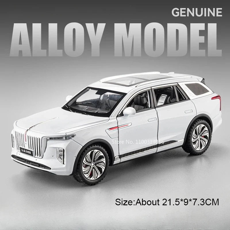 1:24 Mansory Rolls-Royce Phantom HONGQI HS9 Models Toys Cars Wheel Pull Back Miniature Car 6 Doors Opened Vehicles Kids Gifts