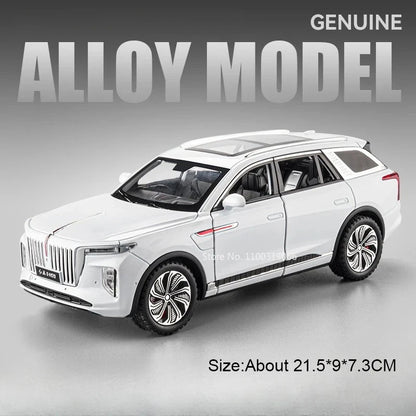 1:24 Mansory Rolls-Royce Phantom HONGQI HS9 Models Toys Cars Wheel Pull Back Miniature Car 6 Doors Opened Vehicles Kids Gifts