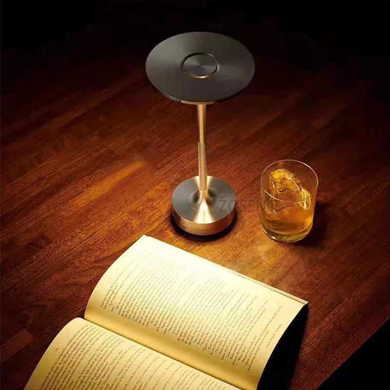 Rechargeable Table Lamp LED Touch Sensor  Desktop Night Light Wireless Reading Lamp for Restaurant Hotel Bar Bedroom Decor Light