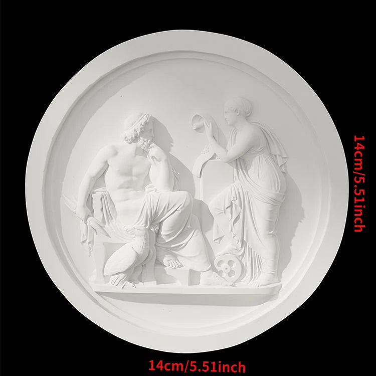 Creative Art Relief Decorative Painting Desktop Plaster Ornament Accessories For Modern Home Decor Elegant Room Luxury Ornaments