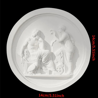 Creative Art Relief Decorative Painting Desktop Plaster Ornament Accessories For Modern Home Decor Elegant Room Luxury Ornaments