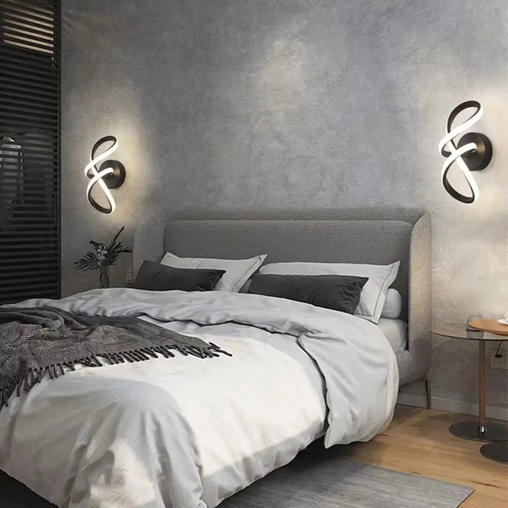 Modern LED Wall Lamp Nordic Gold Bedroom Bedside Wall Lights With Plug Wall Sconce For Minimalist Entryway Corridor Aisle lights