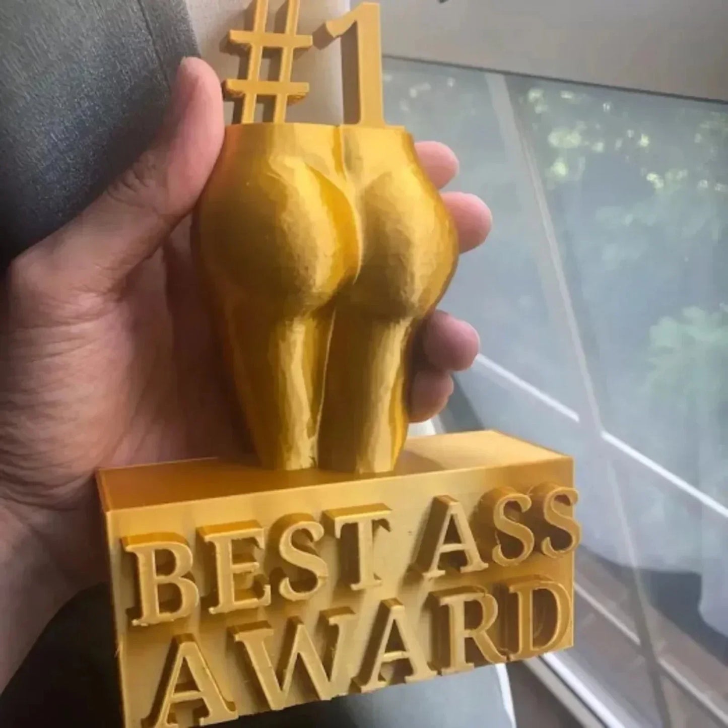 Best Ass Award Trophy Statue-Funny Creativity Resin Gold Ornament for Home Table Decorations Living Room Decor Win Cup Statuette