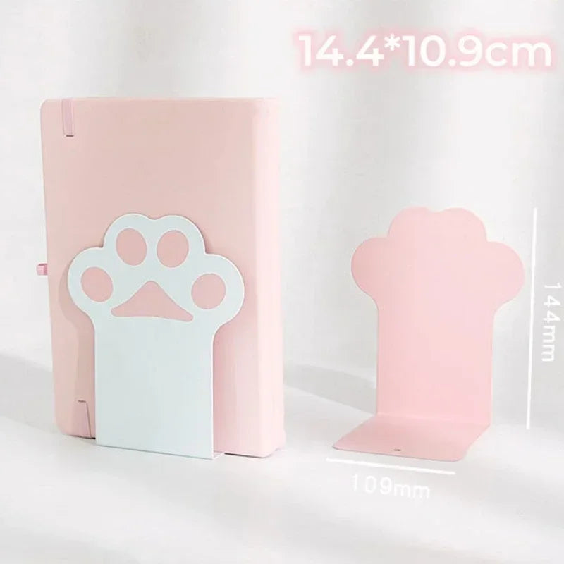 1Pair Ins Cute Creative Cat Paw Bookends Kawaii School Office Supplies Desk Decor Book Organizer Student Stationery Girl Gifts