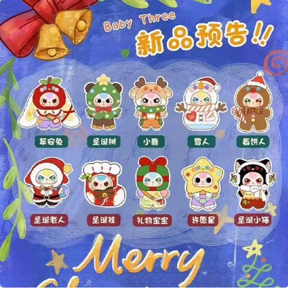 Original Baby Three 400% Christmas Limited Style Vinyl Doll Kawaii Doll Character Big Baby Collection Blind Box Cute Toys Gifts