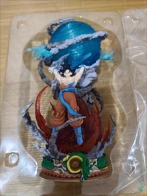25cm Son Goku Dragon Ball Anime Figure Super Genki Bomb Luminous Figures Gk Figurine Pvc Statue Doll Model Collectible Toy Gifts