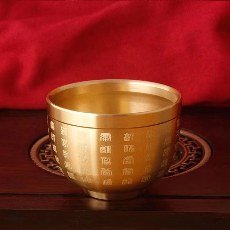 Creative Brass Baifu Cylinder Feng Shui Lucky Fortune Cornucopia Home Bedroom Living Room Study Desktop Decor Ornament