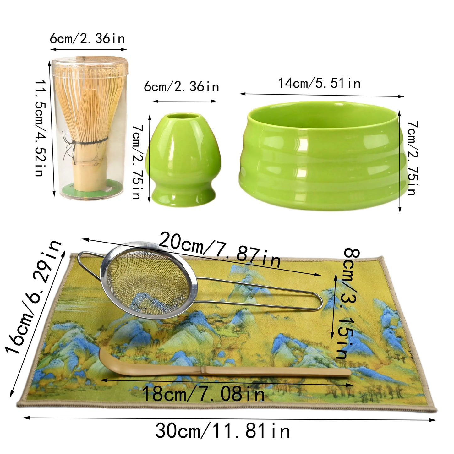 6pcs/set Japanese Style Matcha Tea Set With Tool Rack, Including Bowl, Whisk, Spoon, Great Gift For Ceremony, Traditional Japane