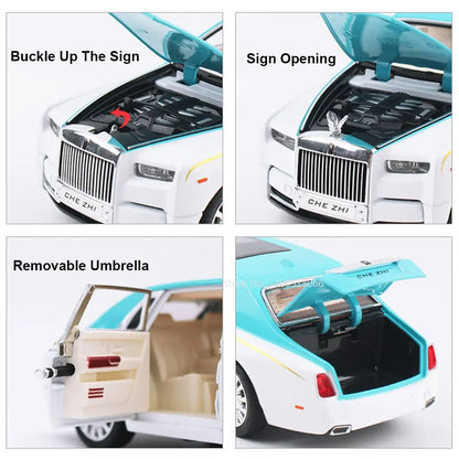 1:24 Rolls Royce Phantom Dawn Miniature Models Cars Alloy Diecasts Toys Vehicles Model Pull Back Car Toys Boys Festival Gifts