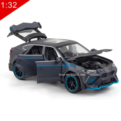 1:32 Scale Lambor URUS Sian Metal Model Car Diecast Toys Doors Opened Sports Car Music Light Vehicles Toy Boys Collectible Gifts