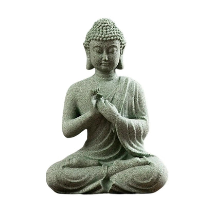 Petite statue de bouddha ornement Figurines de Yoga rustique Oriental décoratif pour méditation bureau bureau intérieur
