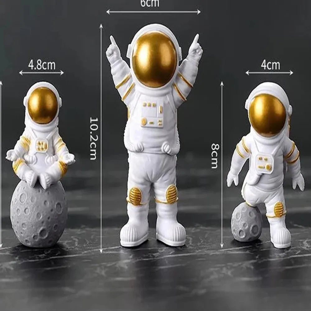 Statue d'astronaute en résine, Sculpture d'astronaute, jouet éducatif, décoration de bureau pour la maison, modèle d'astronaute, cadeau pour enfants