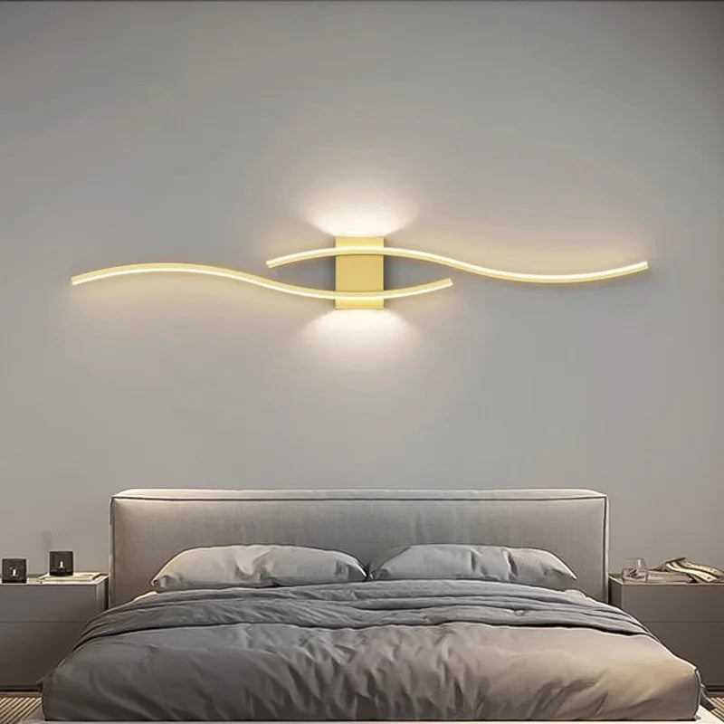 Indoor LED Wall Lights Wall Lamps for Bedroom Bedside Wall Sconces Black Gold White Indoor Lighting for Corridor Aisle Balcony