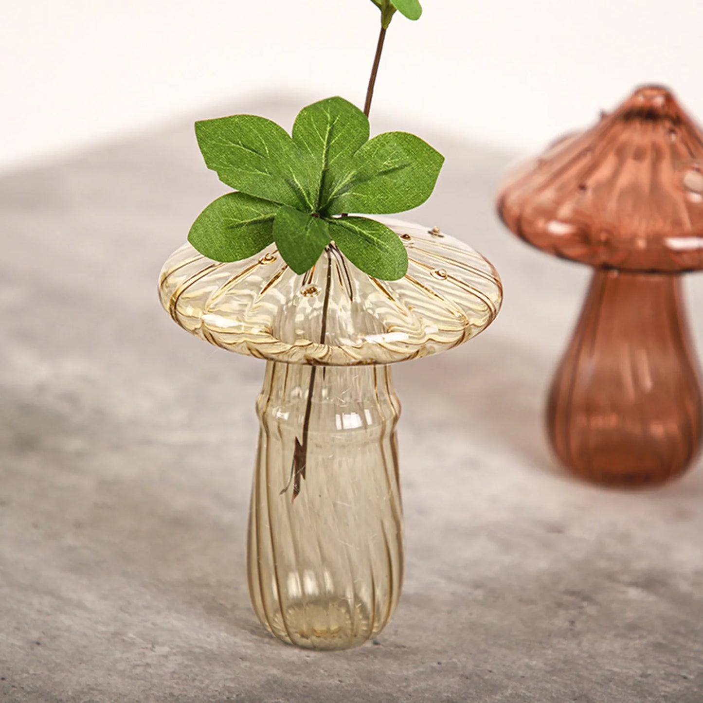 Vase à plantes hydroponiques en verre de champignon, bouteille d'aromathérapie, Vase hydroponique, décoration artisanale pour la maison et le bureau
