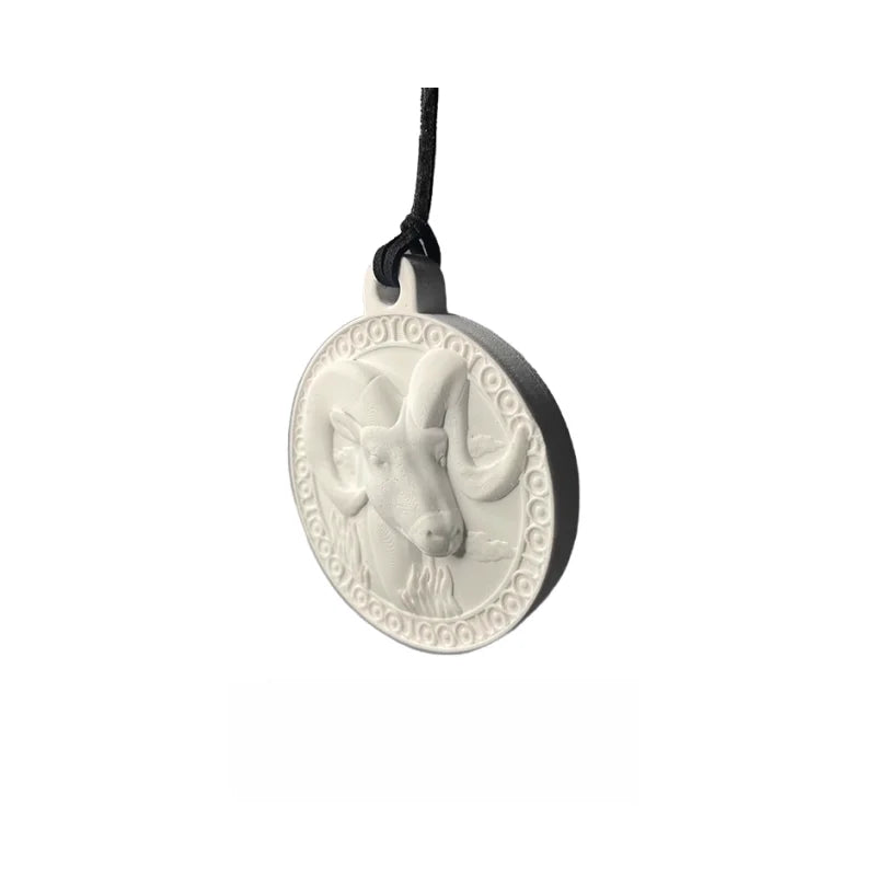 Twelve Zodiac Signs Gypsum Aromatherapy Pendant Car Wardrobe Indoor Modern Art Diffuser Stone Decoration Accesorios Items Gifts