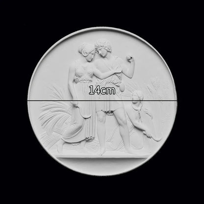 Creative Plaster Sculpture Desktop Small Ornaments Nordic Character Desktop Art Decoration Home Office Relief Painting