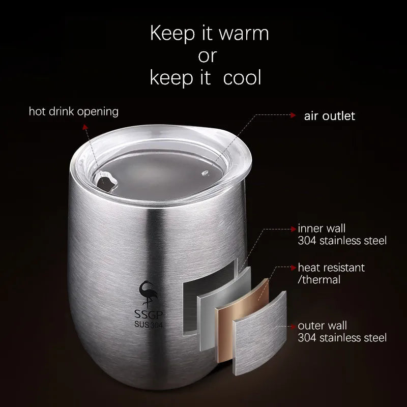 Yerba Mate Cup 304 Stainless Steel Double Wall Argentine Yerba Mate Gourd with Lid/Straw Portable Tea Mug Coffee Thermos 377ml