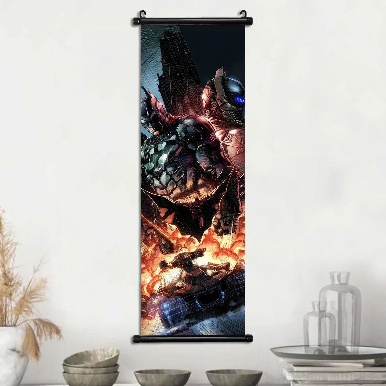 DC Batman Hanging Scroll Poster Movie Wallpaper Wall Artwork Canvas Painting Home Decoration Art Print Bedroom Decor Gift