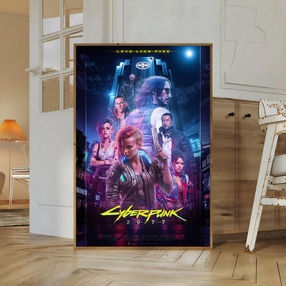 Cyberpunk Self-adhesive Poster Anime Movie Wallpaper Figures Wall Art Bedroom HD Decor Gift Home Decoration Painting Pictures
